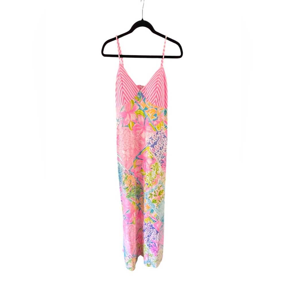 Lilly Pulitzer Maldives Maxi Dress in Multi Block Party Engineered Size 8 - Picture 4 of 13